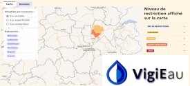 VigiEau, la cartographie des restrictions d'eau en période de sécheresse